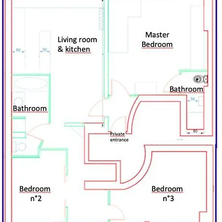 & ! 3 Bedrooms, 2 Bathrooms Apartment *